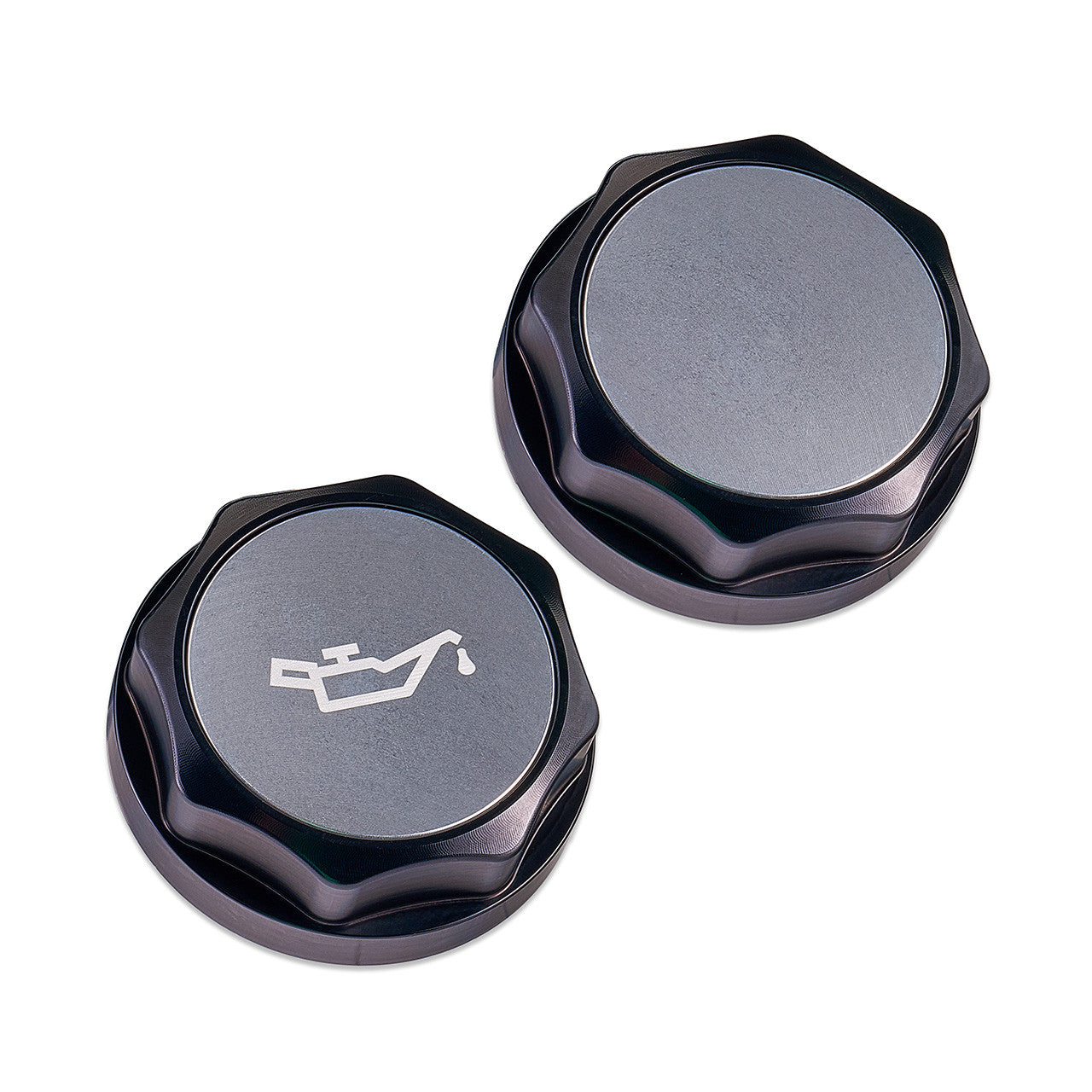IAG Revolve Engine Oil Fill Cap w/ Anodized Color Accent - Cap Silver
