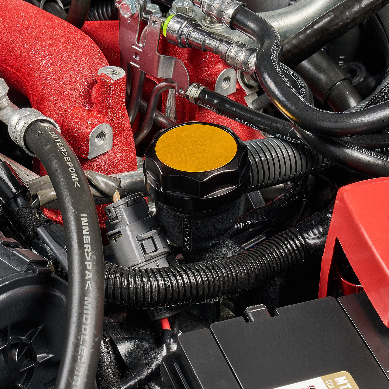 IAG Revolve Engine Oil Fill Cap w/ Anodized Color Accent - Installed 4