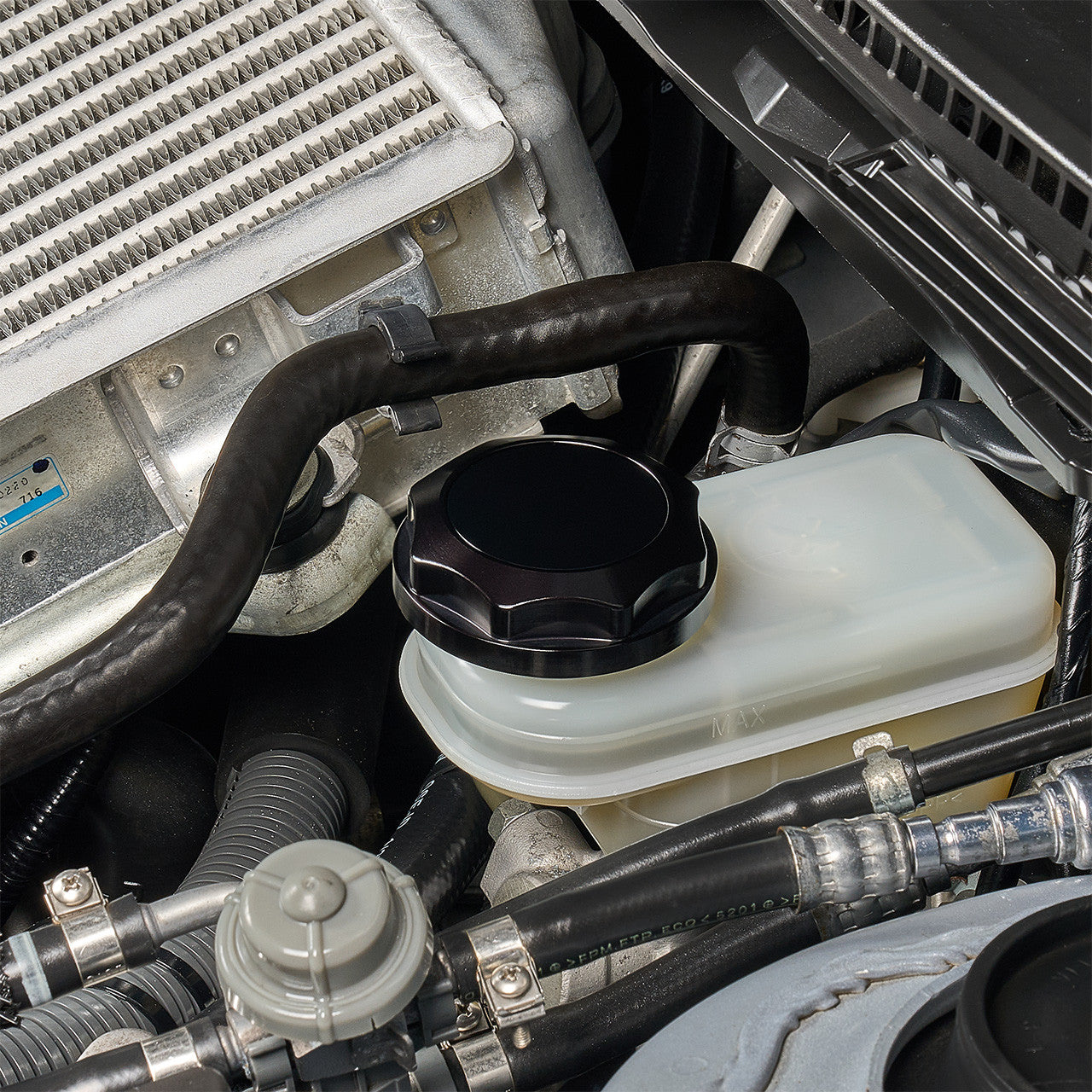 IAG Revolve Brake Fluid Reservoir Cap w/ Anodized Color Accent - Installed 4