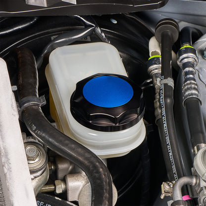 IAG Revolve Brake Fluid Reservoir Cap w/ Anodized Color Accent - Installed 2