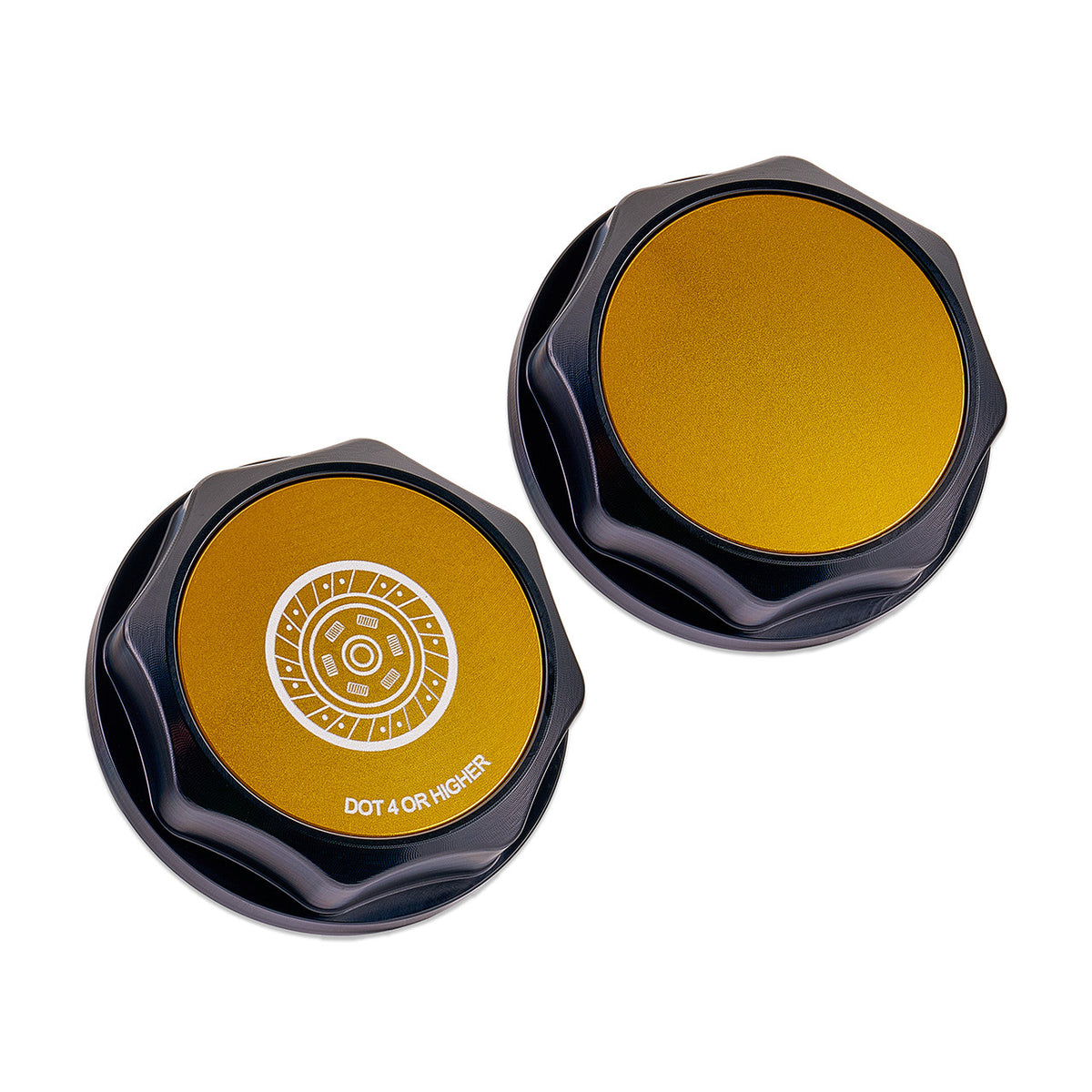 IAG Revolve Clutch Fluid Reservoir Cap w/ Anodized Color Accent for WRX STI - Gold