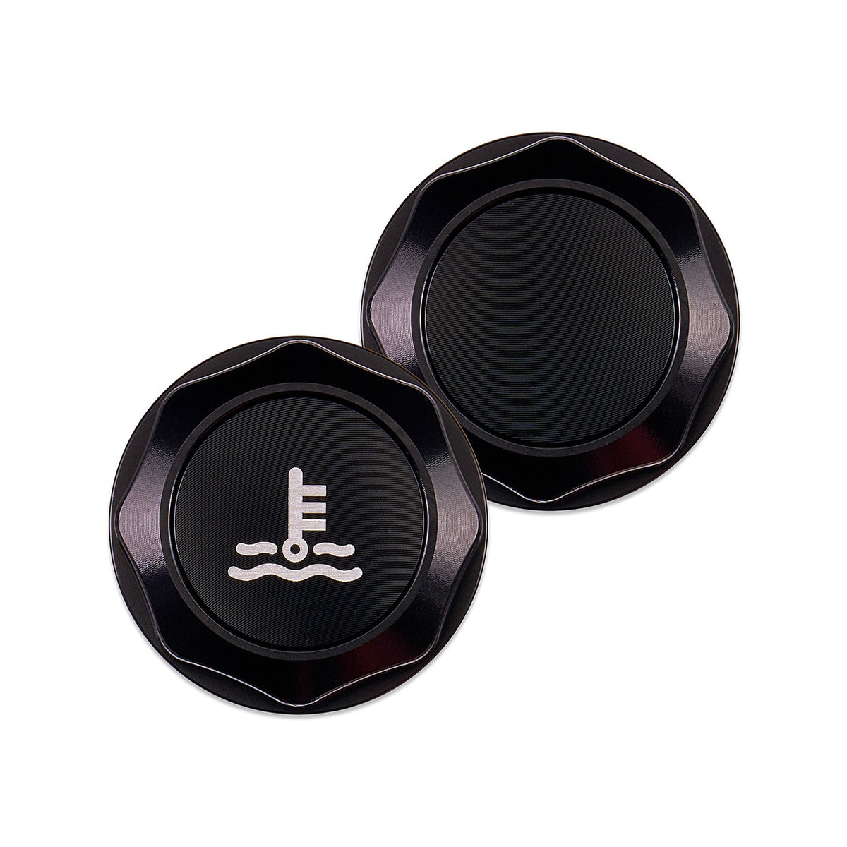 IAG Revolve Coolant Reservoir Cap w/ Anodized Color Accent for 02-26 WRX, 04-21 STI, 05-09 LGT, 04-08 FXT, 13-26 BRZ - Black
