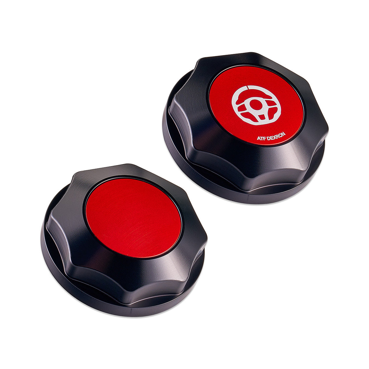 IAG Revolve Power Steering Reservoir Cap w/ Anodized Color Accent for 02-07 WRX, 04-07 STI, 04-08 FXT - Red
