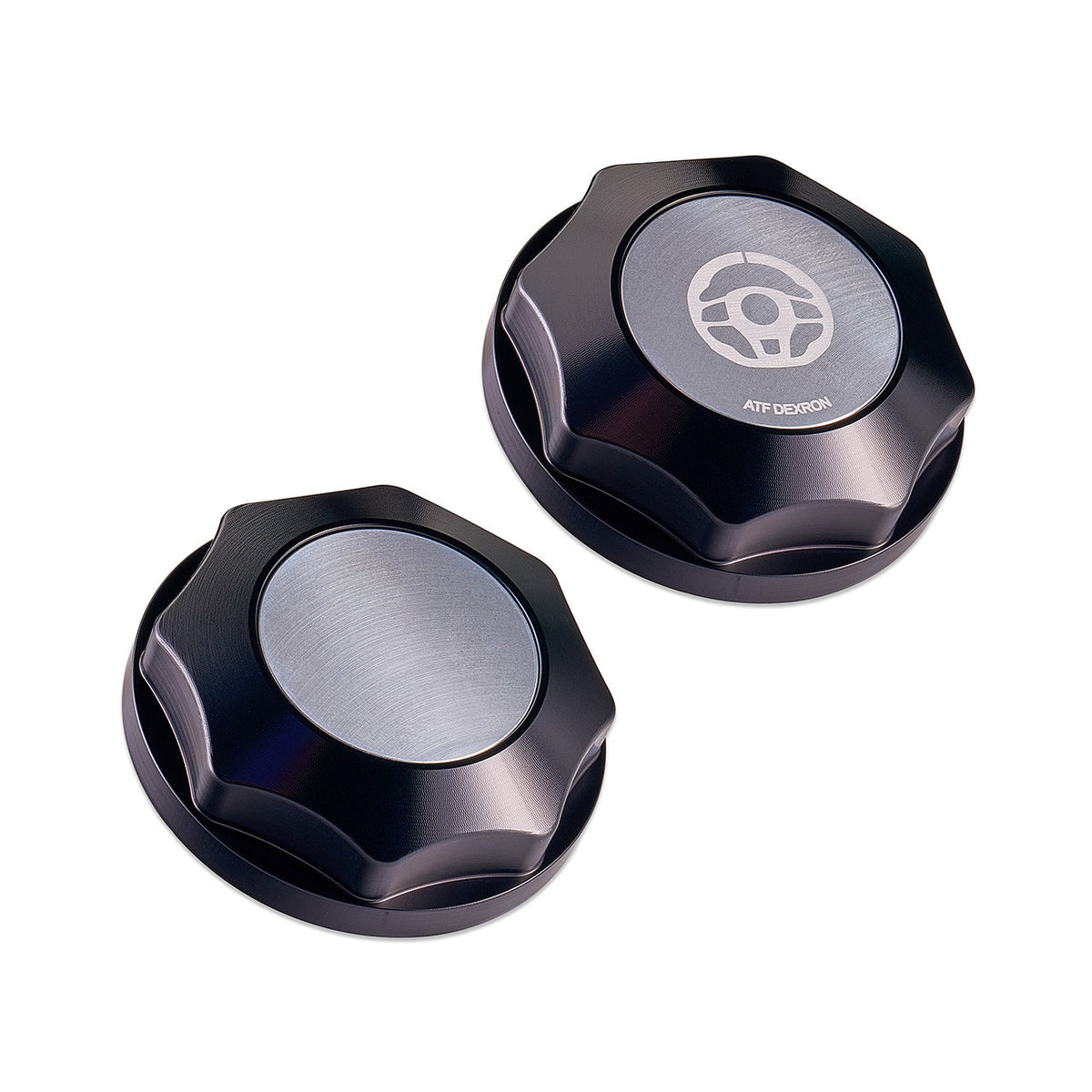 IAG Revolve Power Steering Reservoir Cap w/ Anodized Color Accent for 02-07 WRX, 04-07 STI, 04-08 FXT - Silver