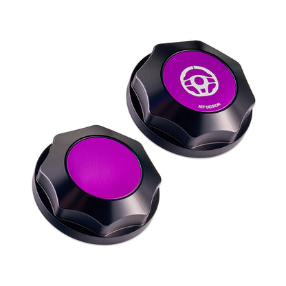 IAG Revolve Power Steering Reservoir Cap w/ Anodized Color Accent - Purple