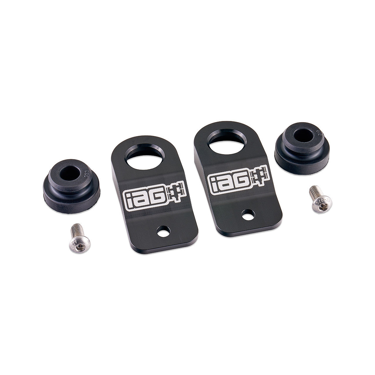 IAG Radiator Stays For 2002-07 Subaru WRX, 04-07 STI, 02-07 Impreza, 02-07 Outback - Black 2