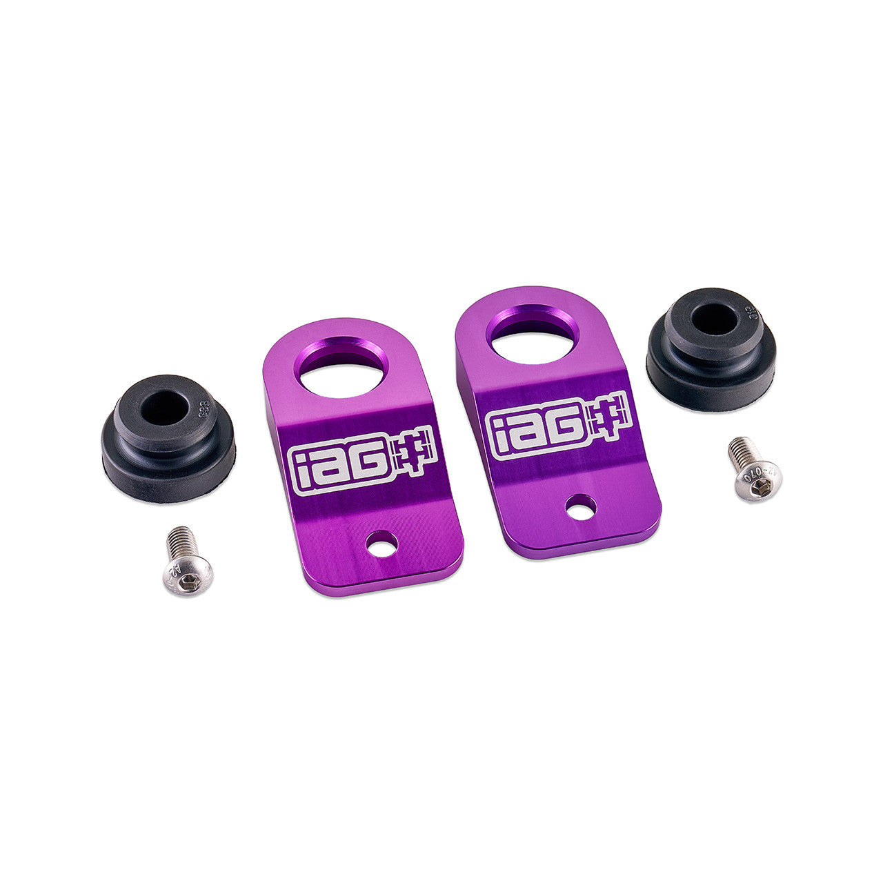 IAG Radiator Stays For 2002-07 Subaru WRX, 04-07 STI, 02-07 Impreza, 02-07 Outback Purple 2