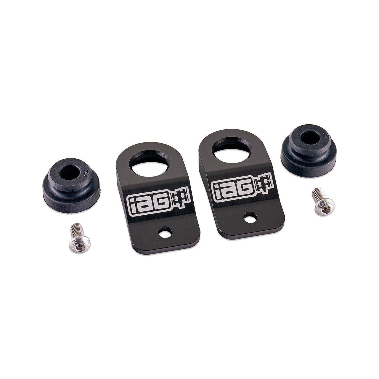 IAG Radiator Stays For 2008-14 Subaru WRX & STI, 08-10 Impreza & Outback - Black