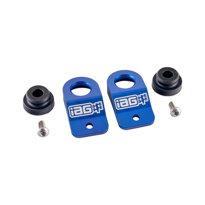 IAG Radiator Stays For 2008-14 Subaru WRX & STI, 08-10 Impreza & Outback - Blue