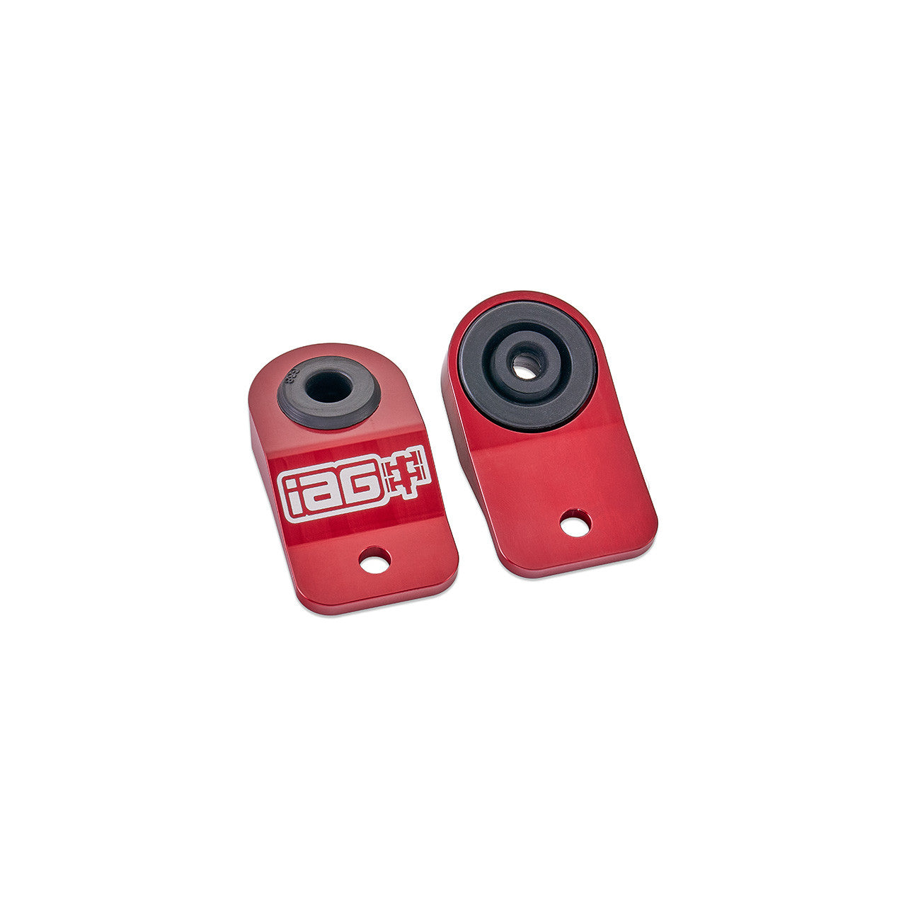 IAG Radiator Stays For 2008-14 Subaru WRX & STI, 08-10 Impreza & Outback - Red Angle 2