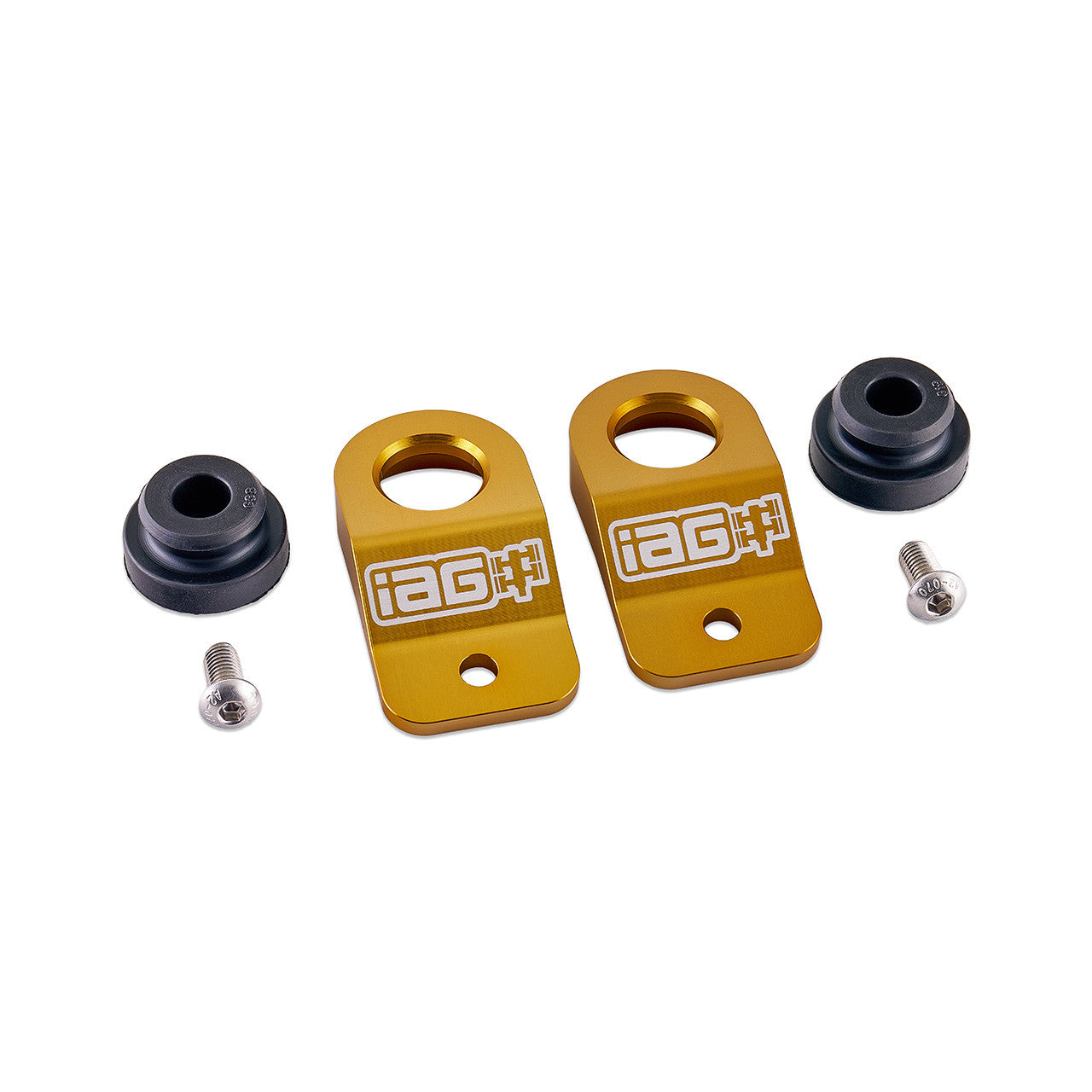 IAG Radiator Stays For 2008-14 Subaru WRX & STI, 08-10 Impreza & Outback - Gold