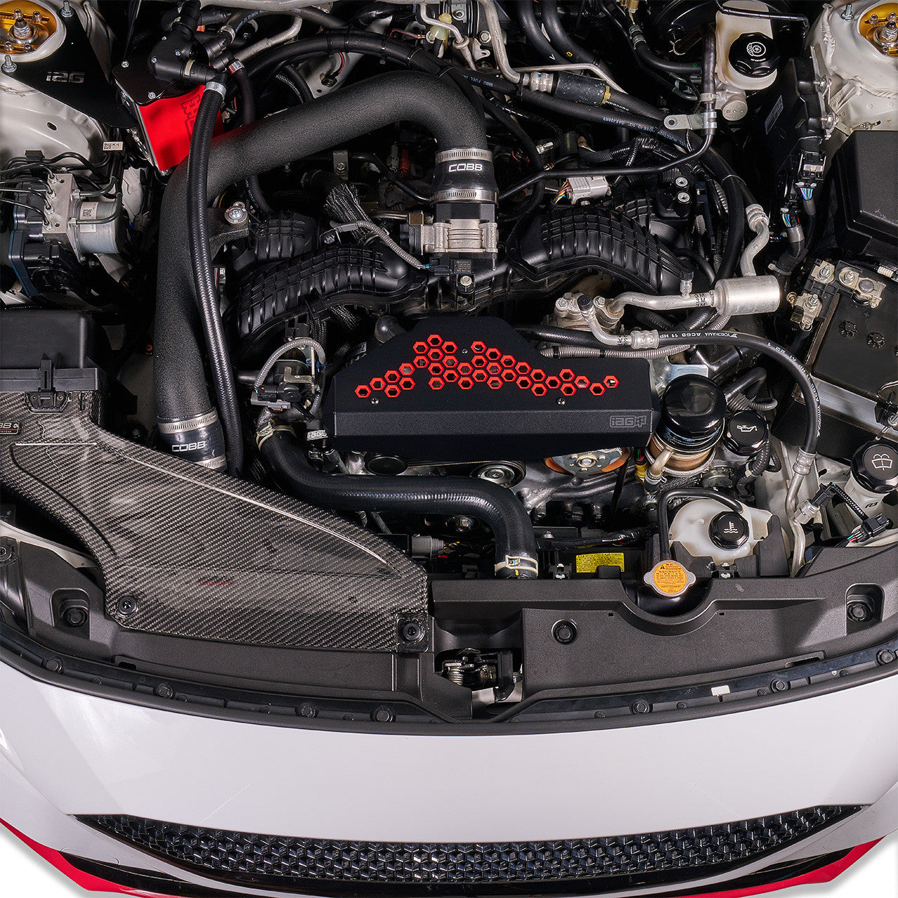 IAG Alternator Cover For 2022-26 WRX - Installed Red