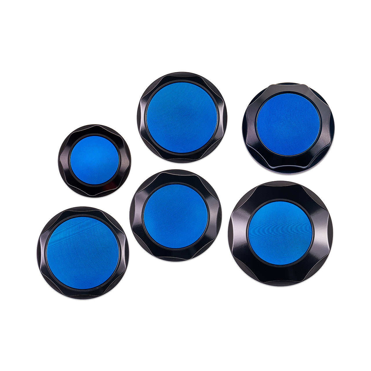 IAG Revolve Engine Bay Dress-Up Cap Kit for 08-14 WRX / STI, 05-09 LGT - Blue Back Set