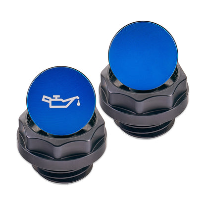 IAG Revolve Engine Bay Dress-Up Cap Kit for 08-14 WRX / STI, 05-09 LGT - Oil Fill Caps