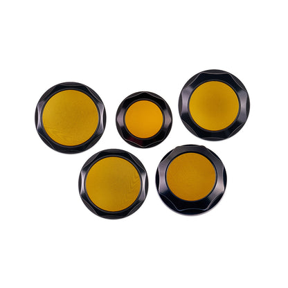 IAG Revolve Engine Bay Dress-Up Cap Kit for 13-24 BRZ - Gold Set Back