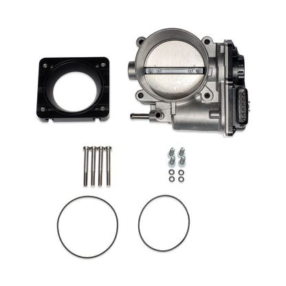 IAG Big Bore 76mm Throttle Body & Black Adapter for OEM STI / Cosworth Intake Manifolds