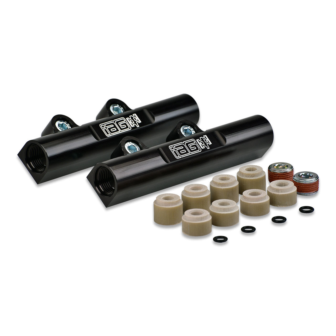 IAG V3 Top Feed Black Fuel Rails For 2002-14 Subaru WRX, 07-21 STI, 08-12 LGT, 06-13 FXT
