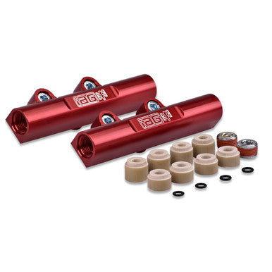 IAG V3 Top Feed Fuel Rails For 2002-14 Subaru WRX, 07-21 STI, 08-12 LGT, 06-13 FXT (Red Finish)