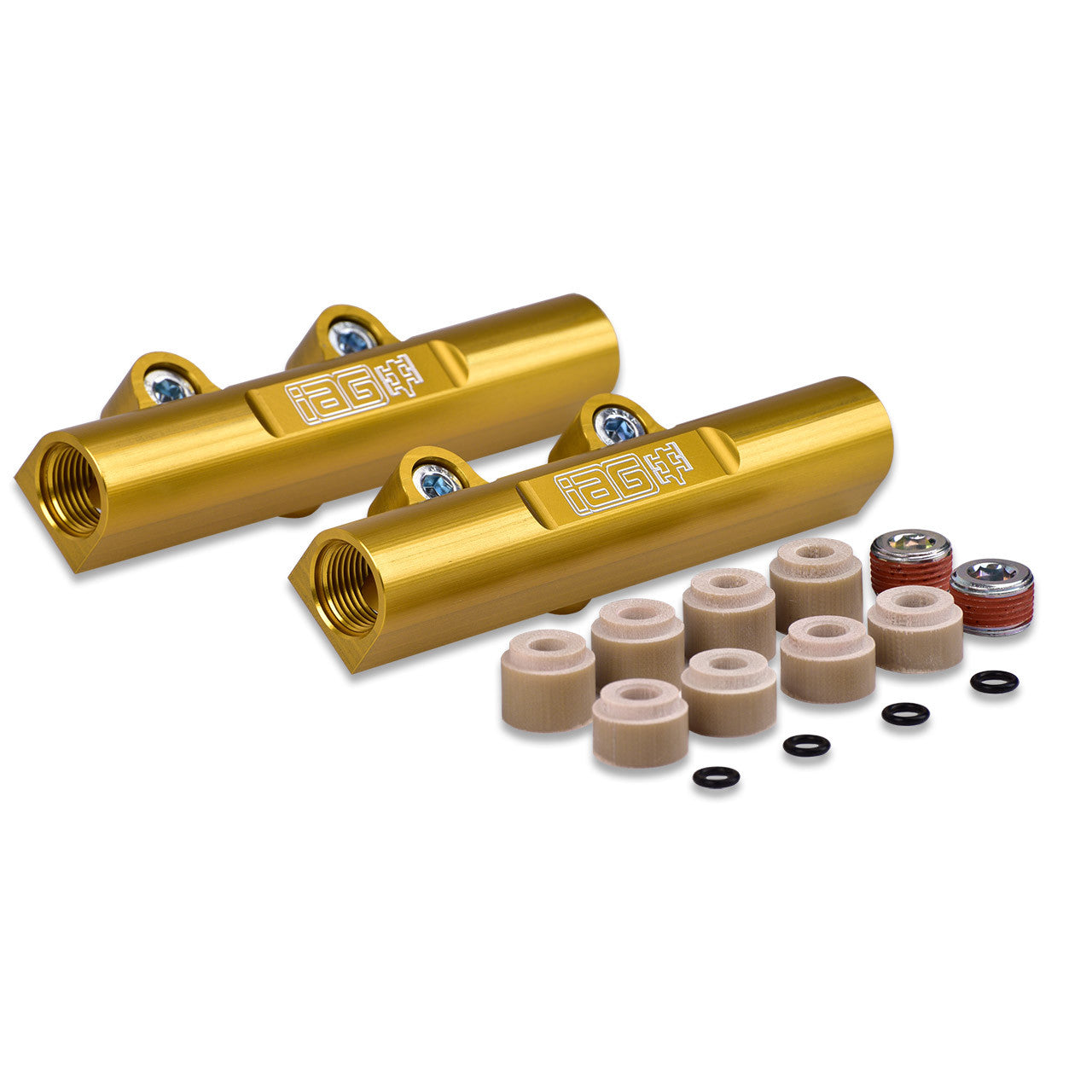 IAG Gold Fuel Rails for 2008-14 WRX, 2008-21 STI