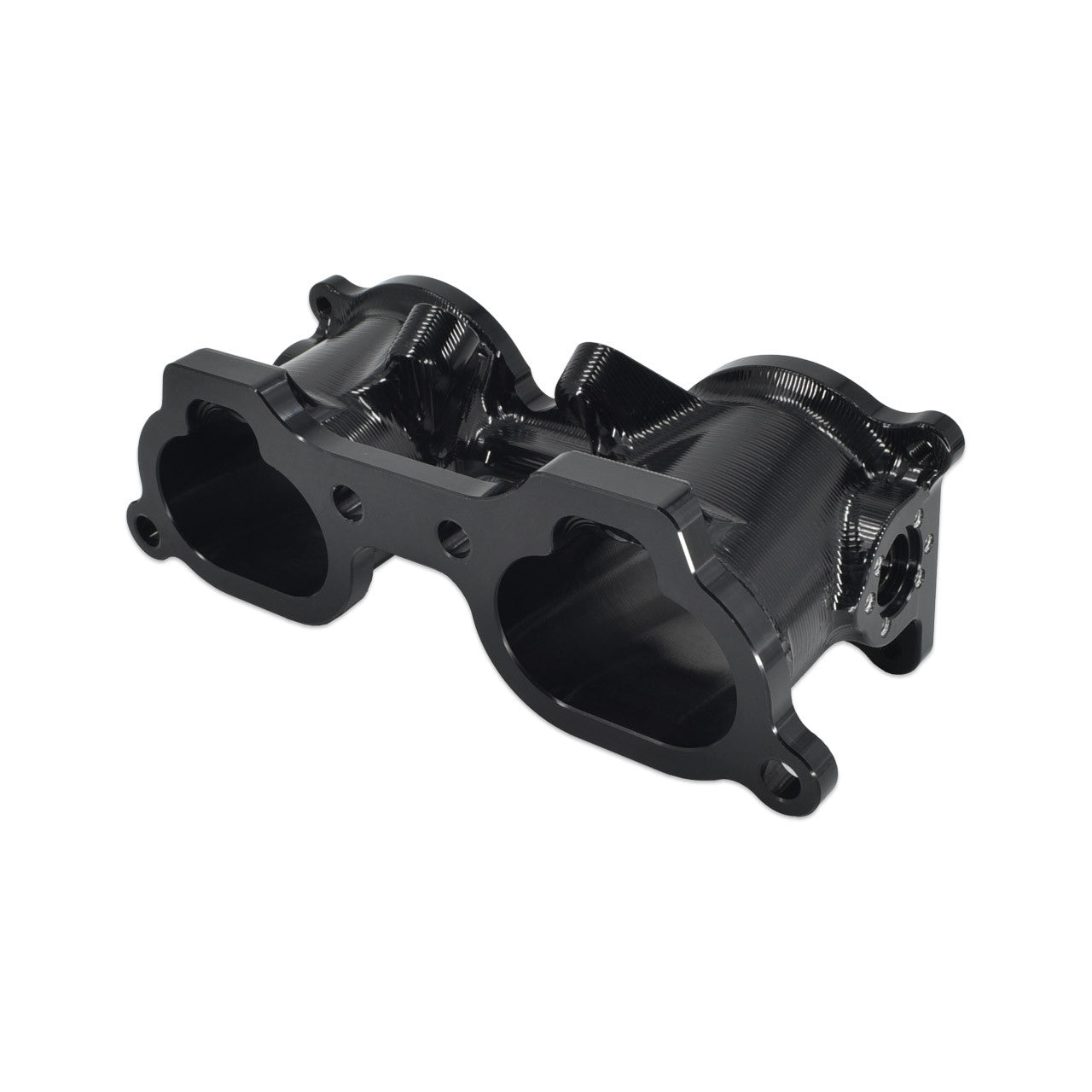 IAG V3 Subaru WRX STI Top Feed TGV Housings with Butterfly Pass Thru - Black Finish 2