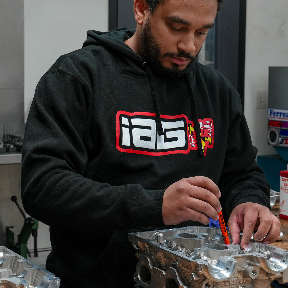IAG Maryland Flag Hoodie - Modeled