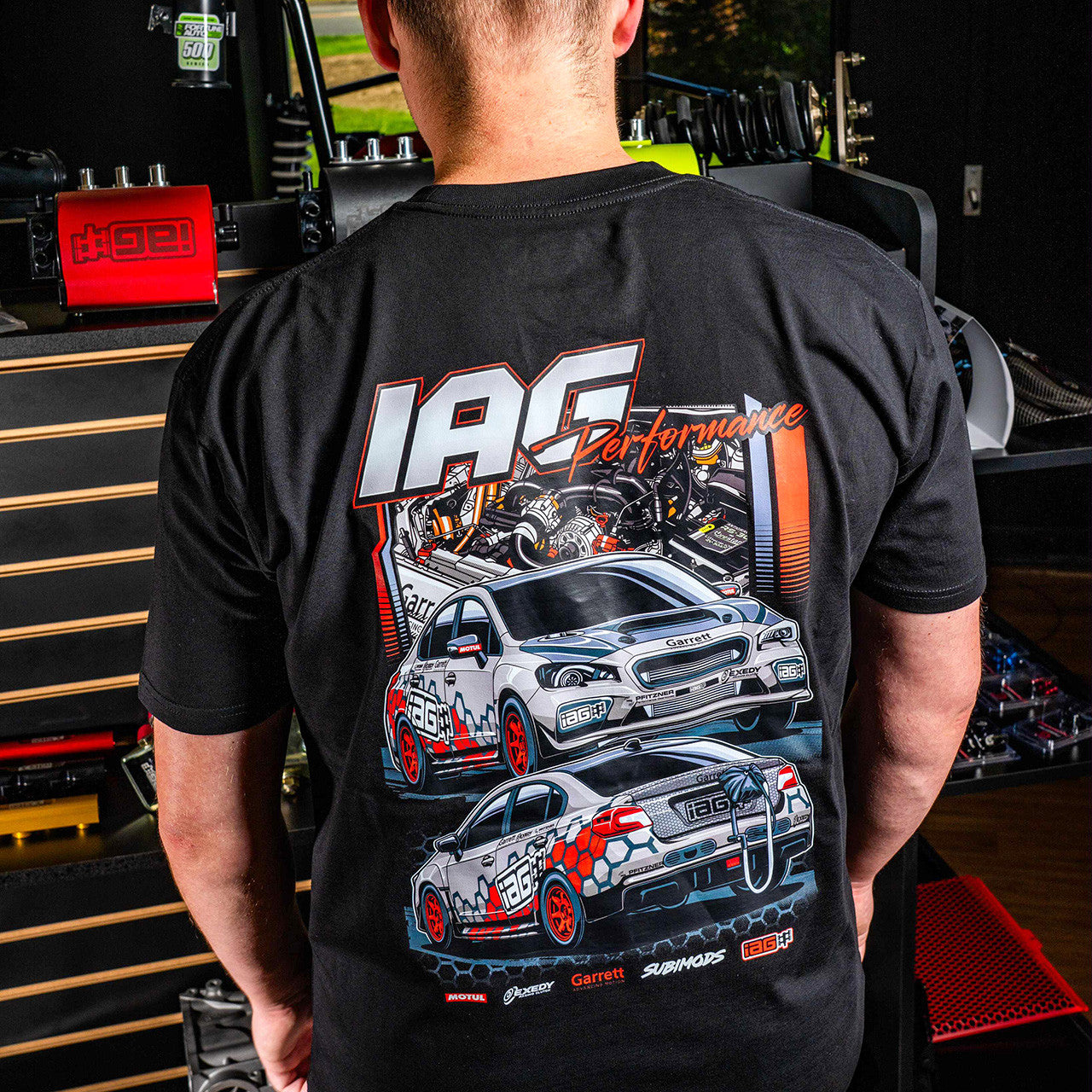 IAG Performance Drag Car T-Shirt - Back Lifestyle