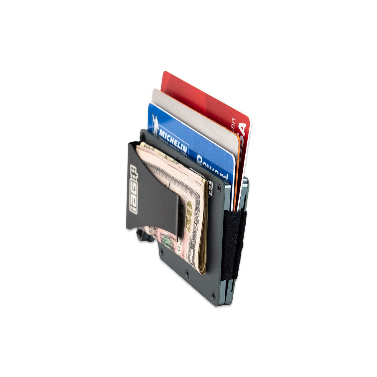 IAG Aluminum Wallet w/Money Clip, Cash Band, and Screwdriver Kit (Boxer Logo)- Cards Inserted
