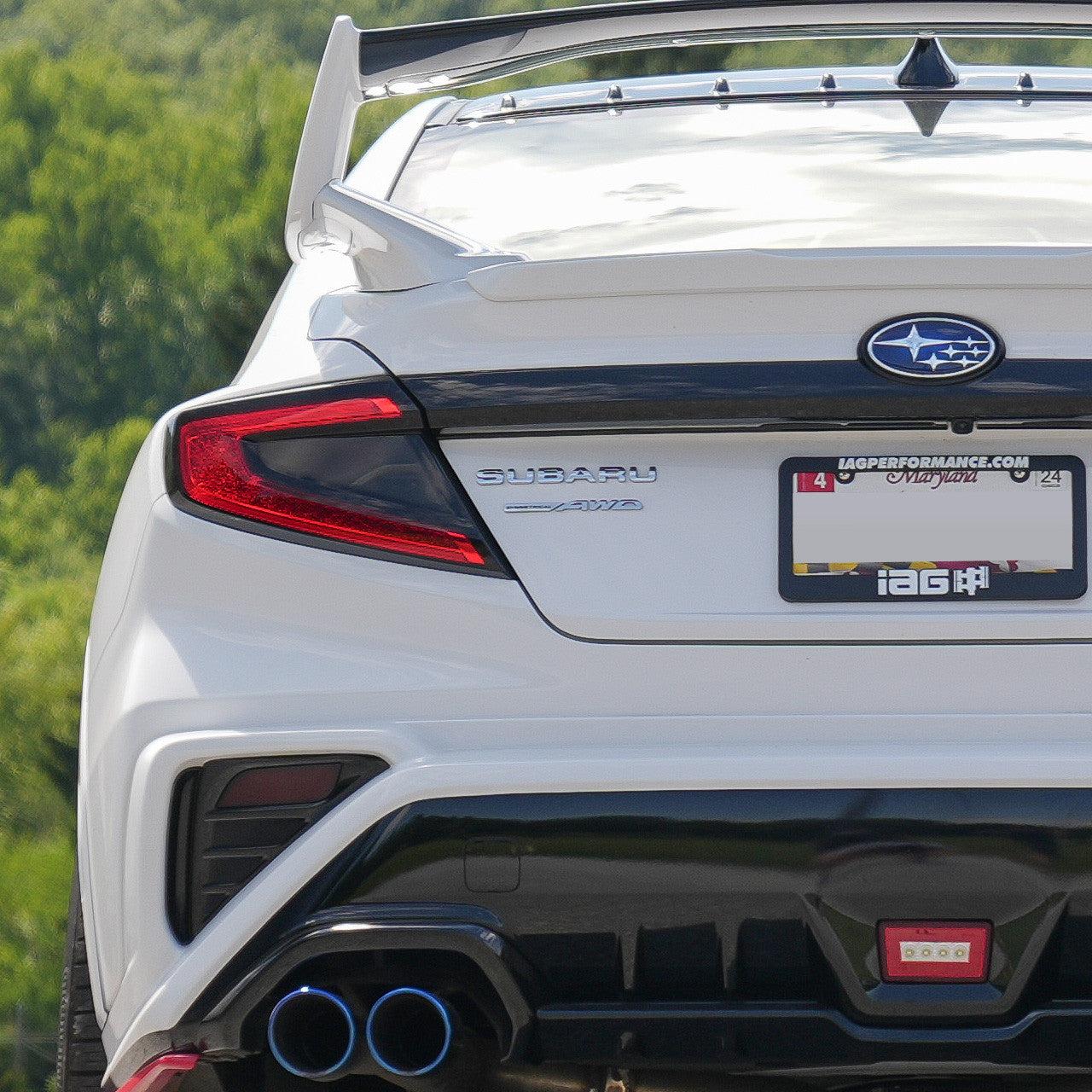 IAG Rockblocker Smoked Tail Light Film Kit for 2022+ Subaru WRX - Installed