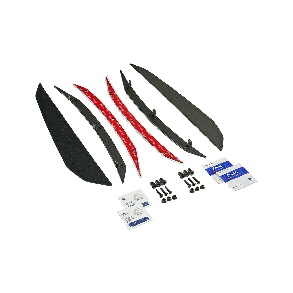 IAG Single Canard Kits For 2015-2021 VA Subaru WRX & STI - Matte Black Layout