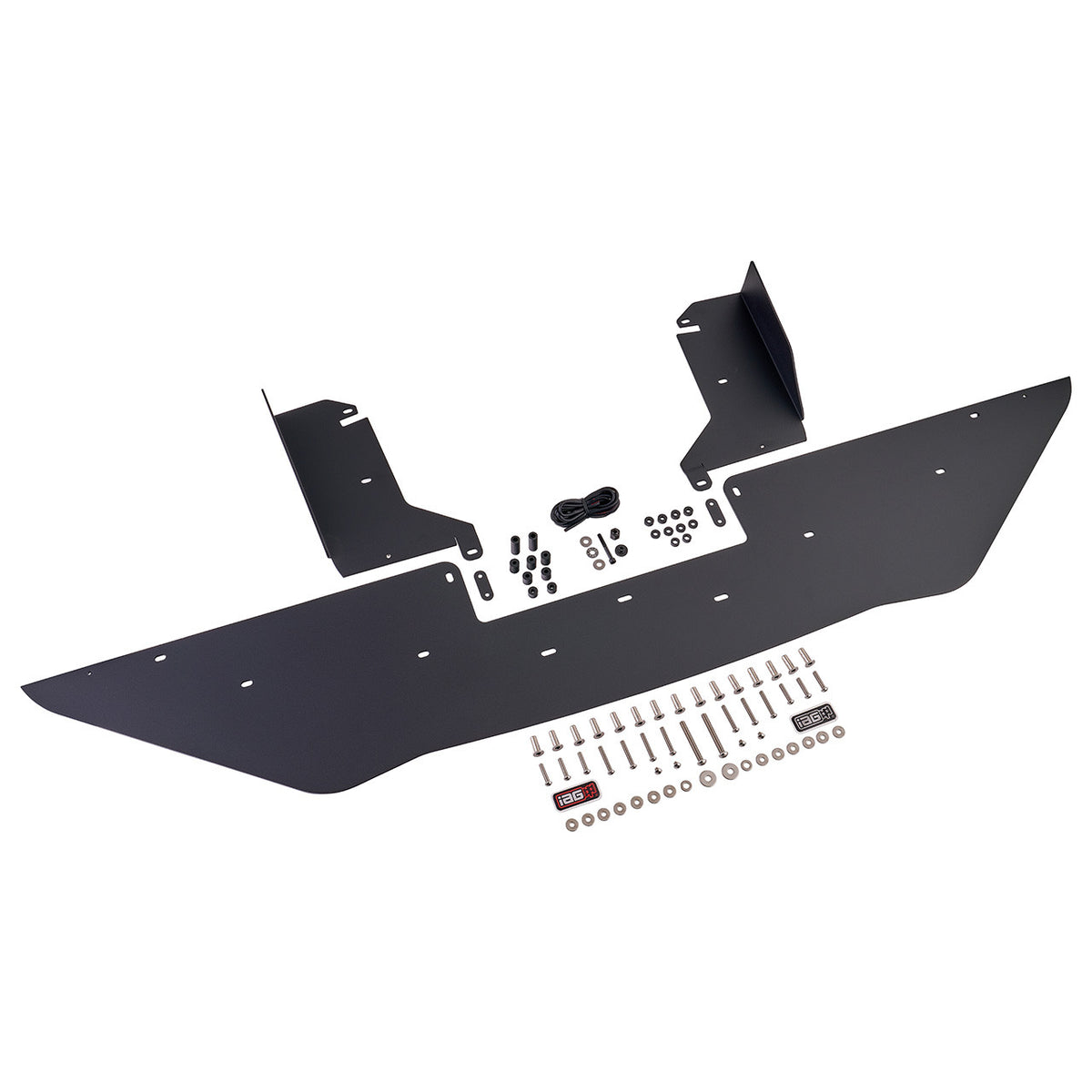 IAG Front Splitter with Bent Endplate Winglets For 2015-21 Subaru WRX & STI - Matte Black Layout