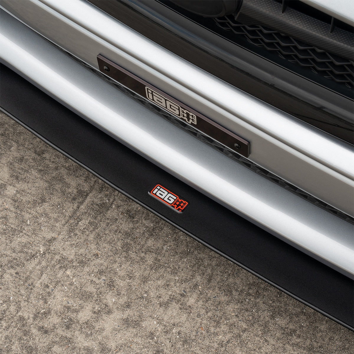 IAG Front Splitter with Bent Endplate Winglets For 2015-21 Subaru WRX & STI - Installed Close-up