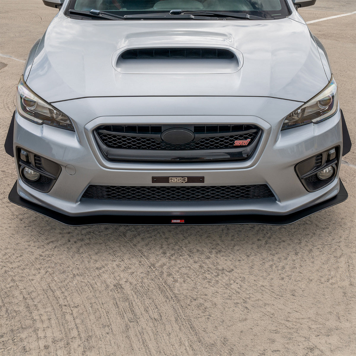 IAG Front Splitter with Straight Endplate Winglets For 2015-21 Subaru WRX & STI - Front View