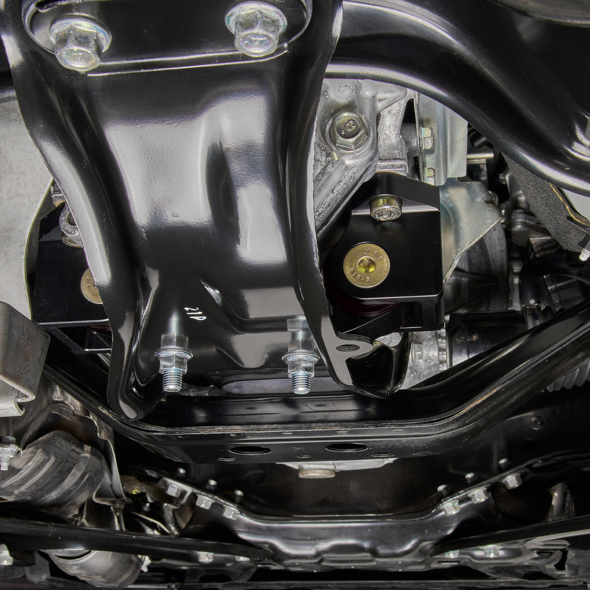 IAG Race Series Solid 6 Speed Transmission Mount Solid For 2022+ WRX, 04-21 STI, 07-09 LGT - Installed 2