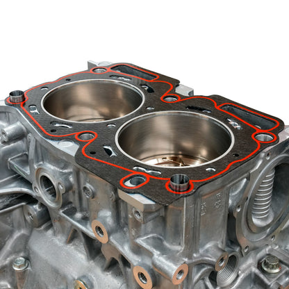 IAG Fire-Lock 2.5L Subaru Head Gaskets (1 Pair w/ Fire-Lock Rings) for EJ25 / EJ257, 100mm, .051", for 14mm Head Studs - Installed