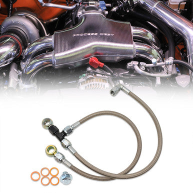 IAG Garrett GT Series Turbo Oil Feed & AVCS Line For 2006-14 Subaru WRX, 04-21 STI, 05-09 LGT, 04-08 FXT