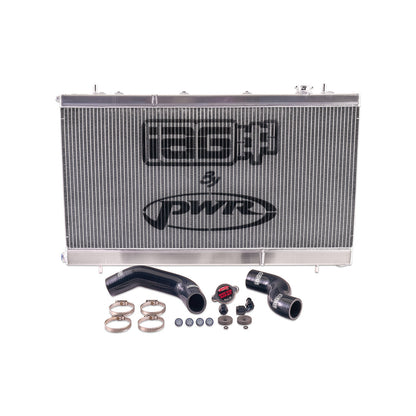 IAG Triple Pass Street Series 42mm Radiator for 2002-07 Subaru WRX , 04-07 STI - Layout