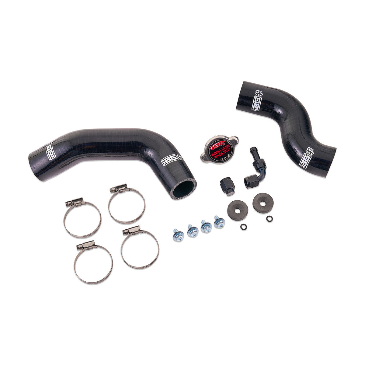 IAG Triple Pass Competition Series 55mm Radiator For 2002-07 WRX, 04-07 STI - Hoses and Hardware