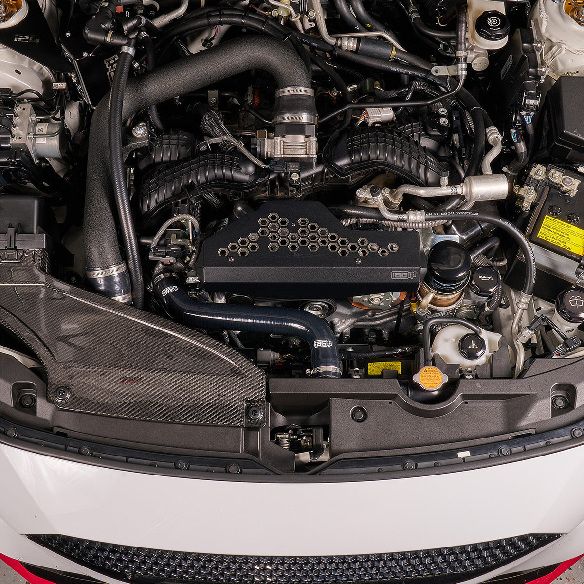 IAG Silicone Upper & Lower Radiator Hose Kit For 2022-26 WRX - Black Install 2