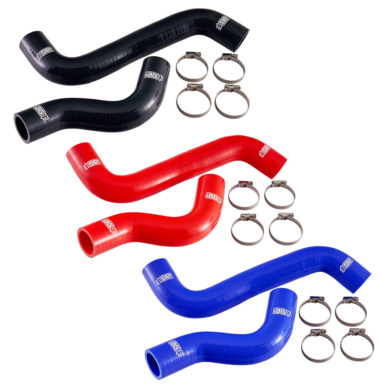 IAG Silicone Upper and Lower Radiator Hose Kit OE Style For 2015-21 WRX