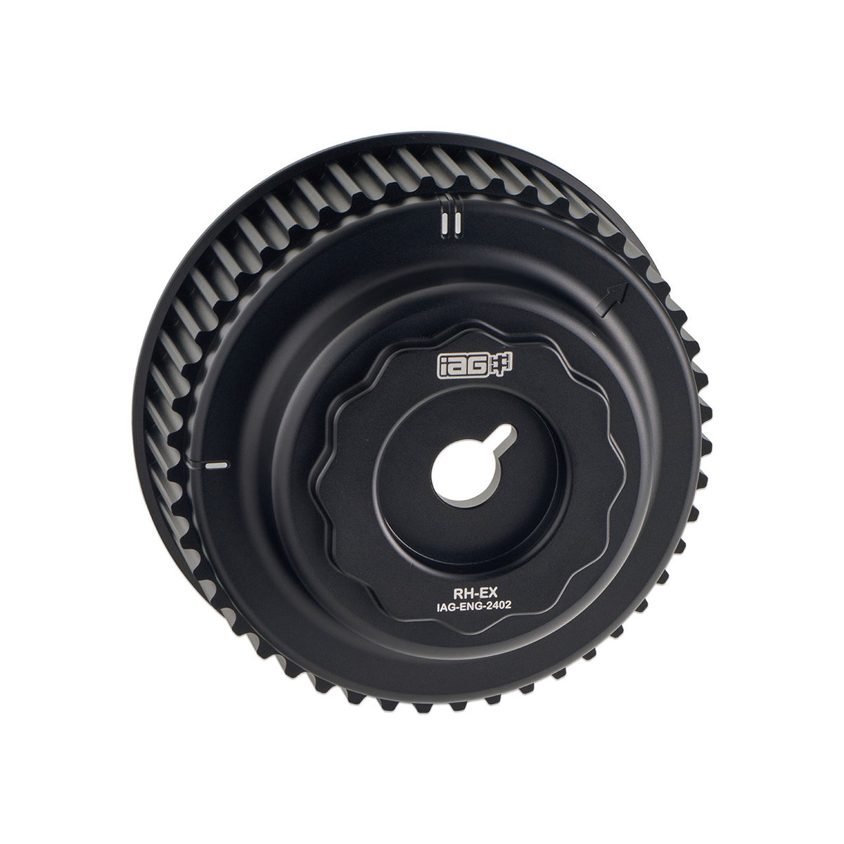 IAG / RCM Alloy Cam Sprocket (Right Hand Exhaust) for 02-14 WRX, 04-07 STI, 04-13 FXT, 05-09 LGT - Angle 3