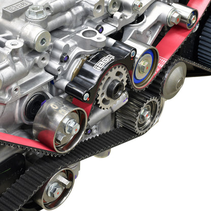 IAG 02-14 WRX, 04-21 STI Red Racing Timing Belt Kit with Timing Guide, Adjustable Idlers & Tensioner - Install Image 1