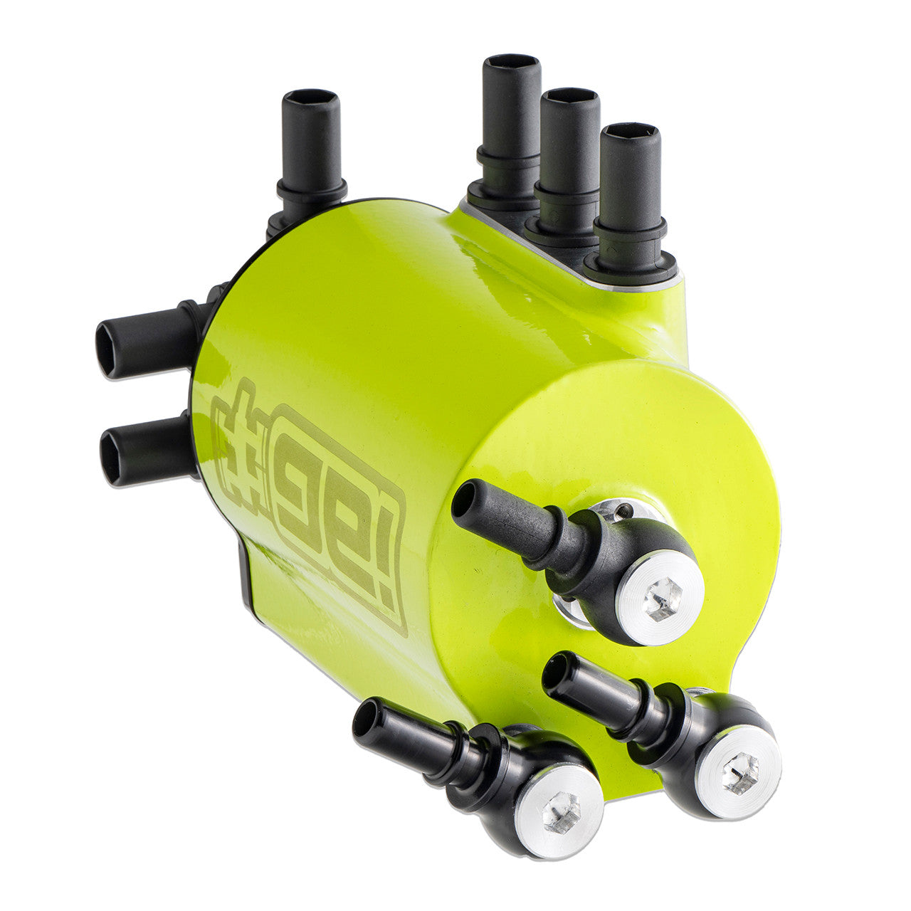 IAG Air / Oil Separator (AOS) For 2008-14 Subaru WRX & 2008-21 STI - Neon Yellow 2