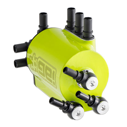 IAG Air / Oil Separator (AOS) For 2008-14 Subaru WRX & 2008-21 STI - Neon Yellow 2