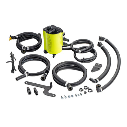 IAG Air / Oil Separator (AOS) Fits 2015-21 Subaru WRX, 14-18 FXT - Neon Yellow Layout