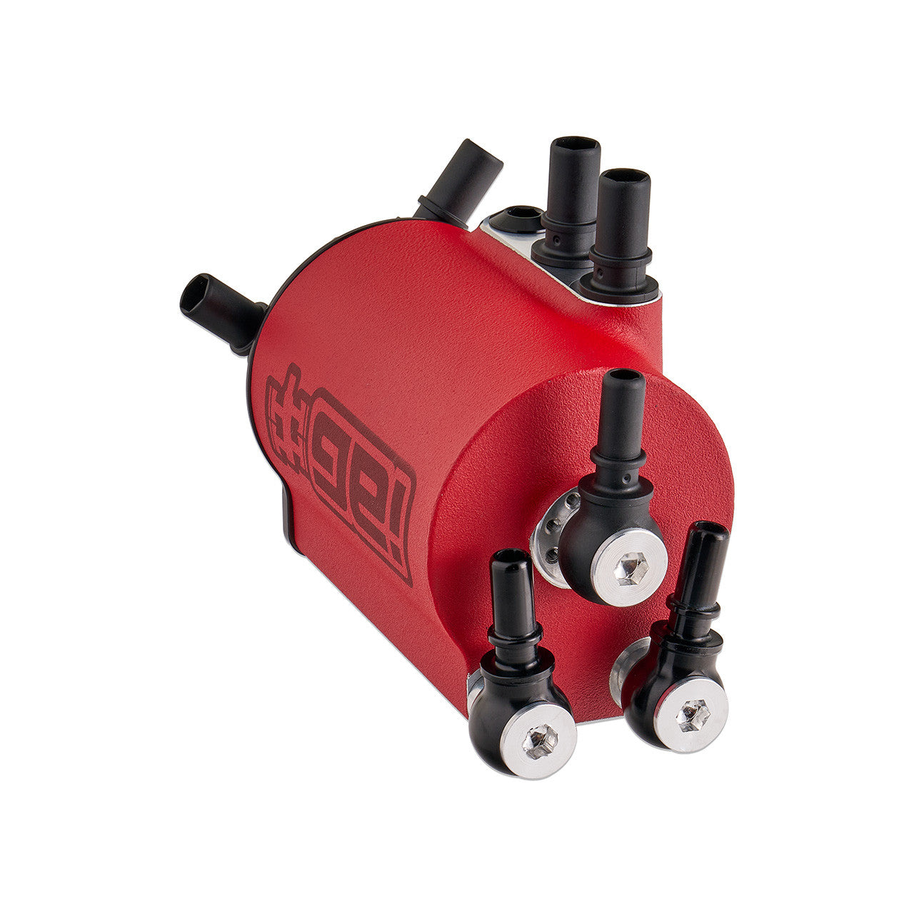 IAG Air / Oil Separator (AOS) Fits 2022-24 Subaru WRX - Red Angle 4