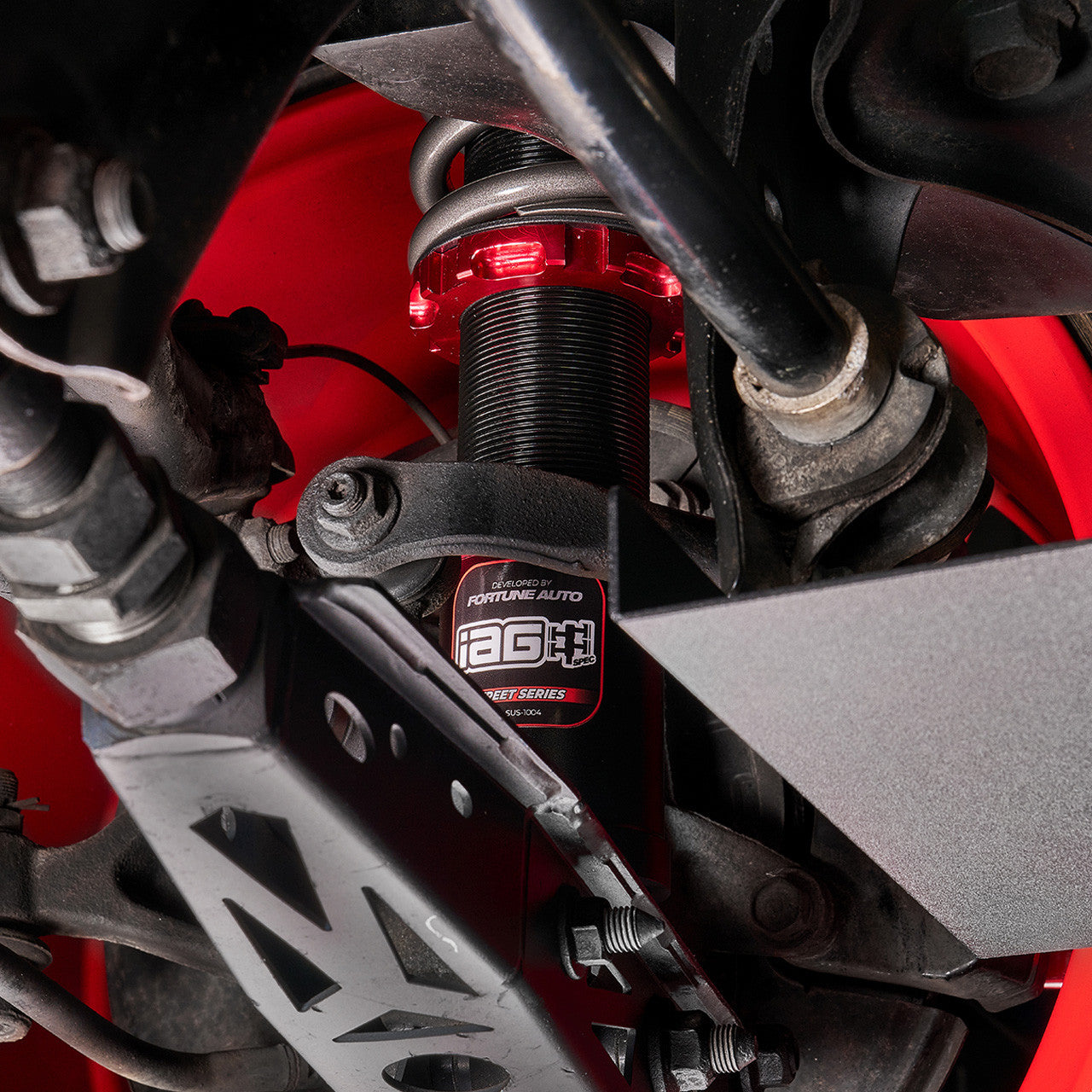 IAG Spec Street Series Coilovers by Fortune Auto for 2015-21 WRX/STI - Rear Installed