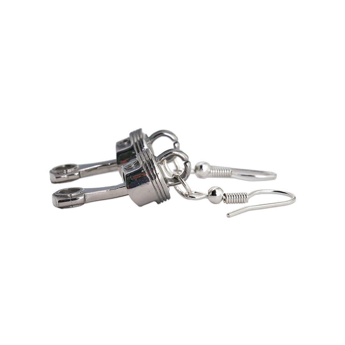 Garage Girls Jewelry Piston Earrings - Close-up