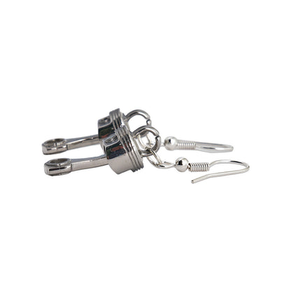 Garage Girls Jewelry Piston Earrings - Close-up