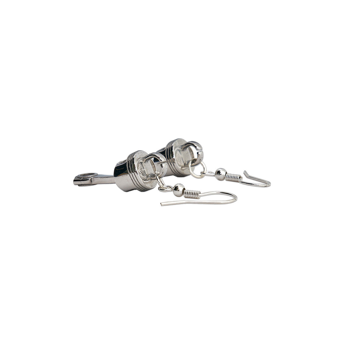 Garage Girls Jewelry Piston Earrings - Close-up 2