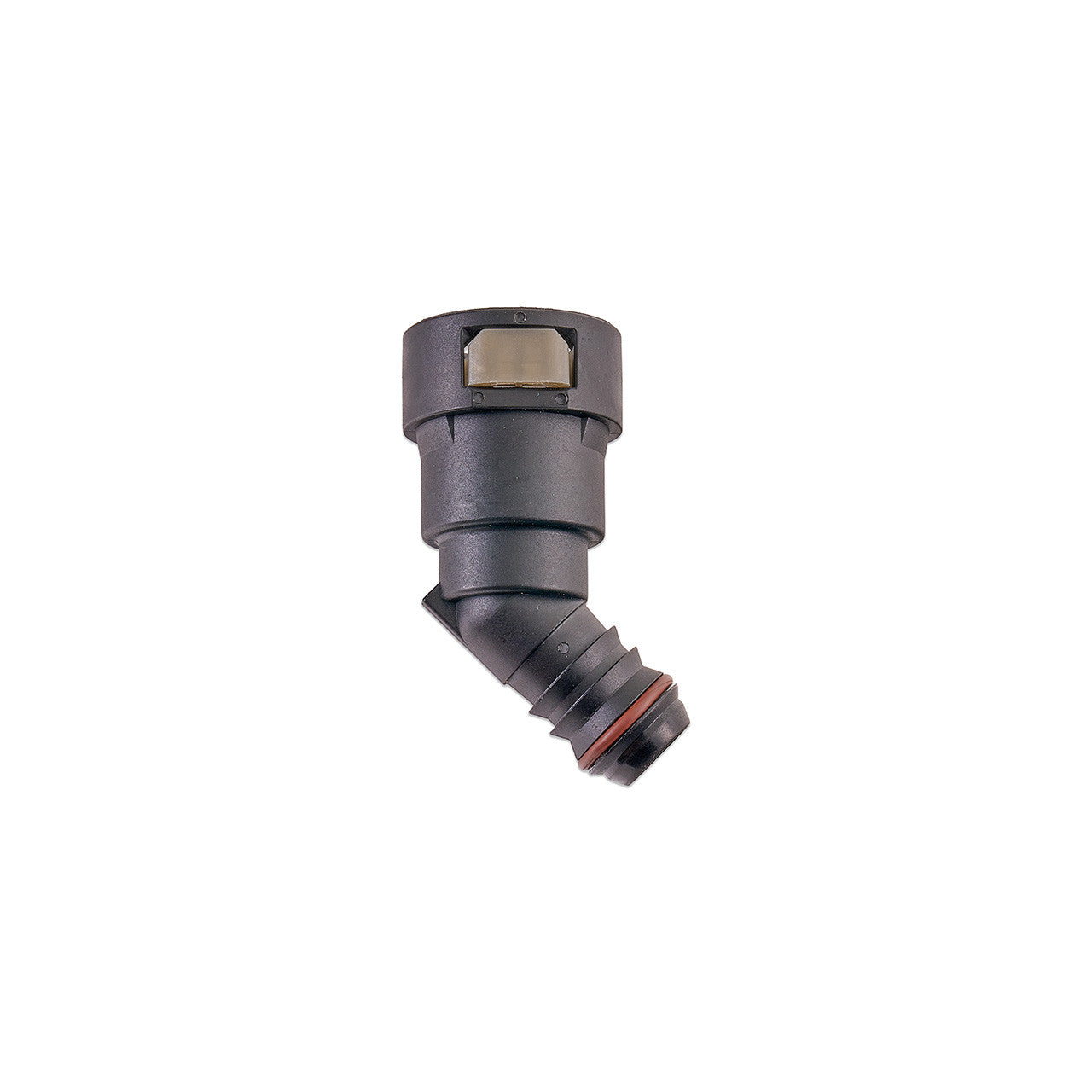 IAG 5/8" SAE Quick Connect Female to 5/8" Hose Barb Angled (135 / 45 degrees) - Angle 1
